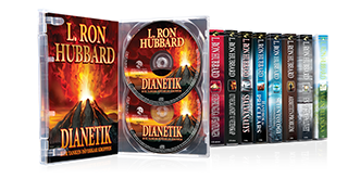 Paketet med de inledande Dianetics- och Scientology-böckerna i ljudboksformat