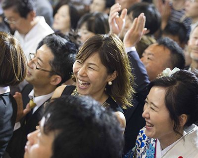 Japanese Scientologists respond effusively to ribbon cutting