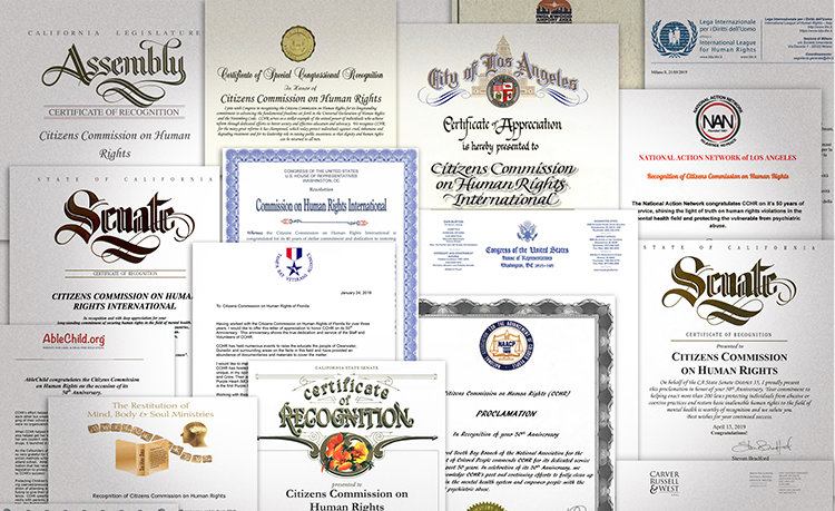In Anerkennung ihres goldenen Jubiläums erhielt CCHR Briefe und Anerkennungen von ihren vielen Partnern und Freunden auf der ganzen Welt.
